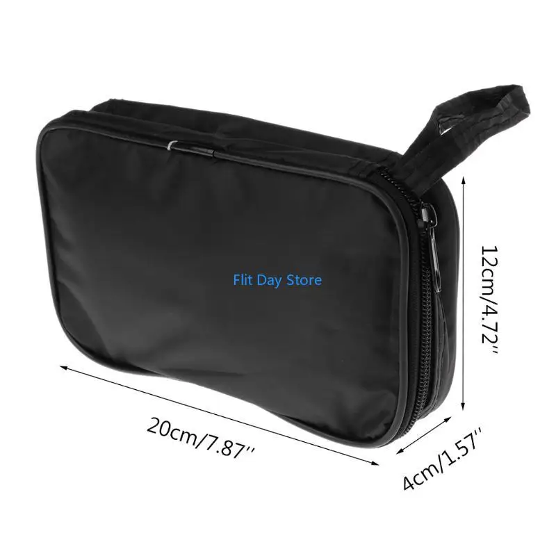 F92C Durable Multimeter Black Canvas Bag Waterproof Shockproof Soft for Case for UT Series Digital Multimeter20x12x4cm