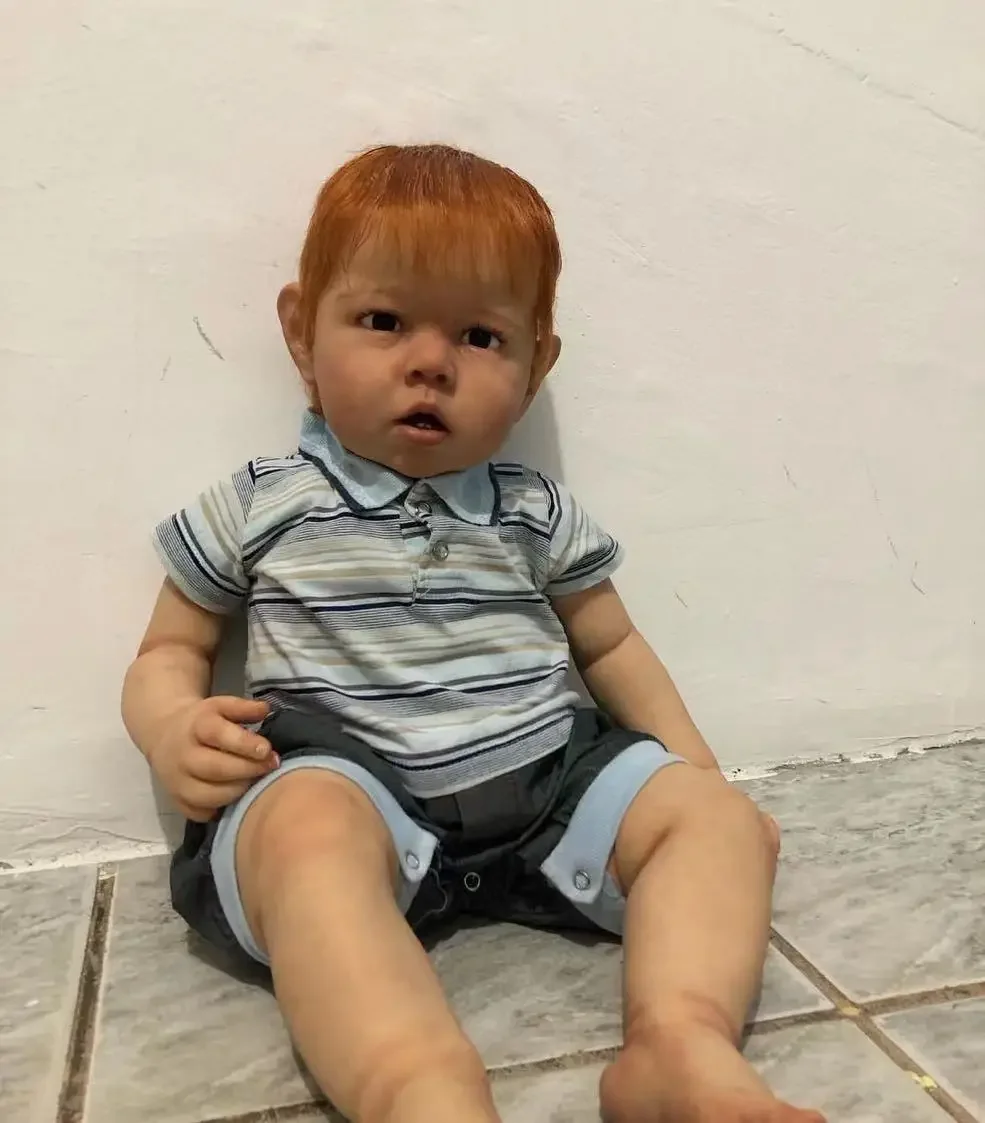 DLS Customized Limited Supply30inch Reborn Baby Liam Huge Boy With Hand-Rooted Orange Hair Already Finished Doll