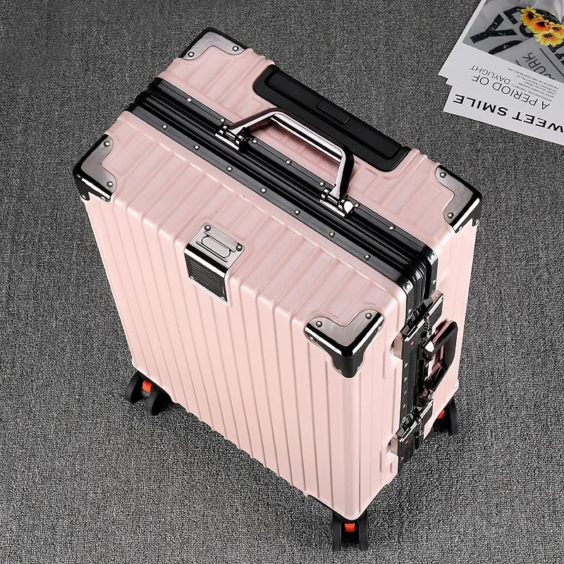 

2025 New Large Capacity Aluminum Frame Spinner Suitcase Hardshell Lightweight TSA Lock Carryon Luggage Travel Suitcase Maletas