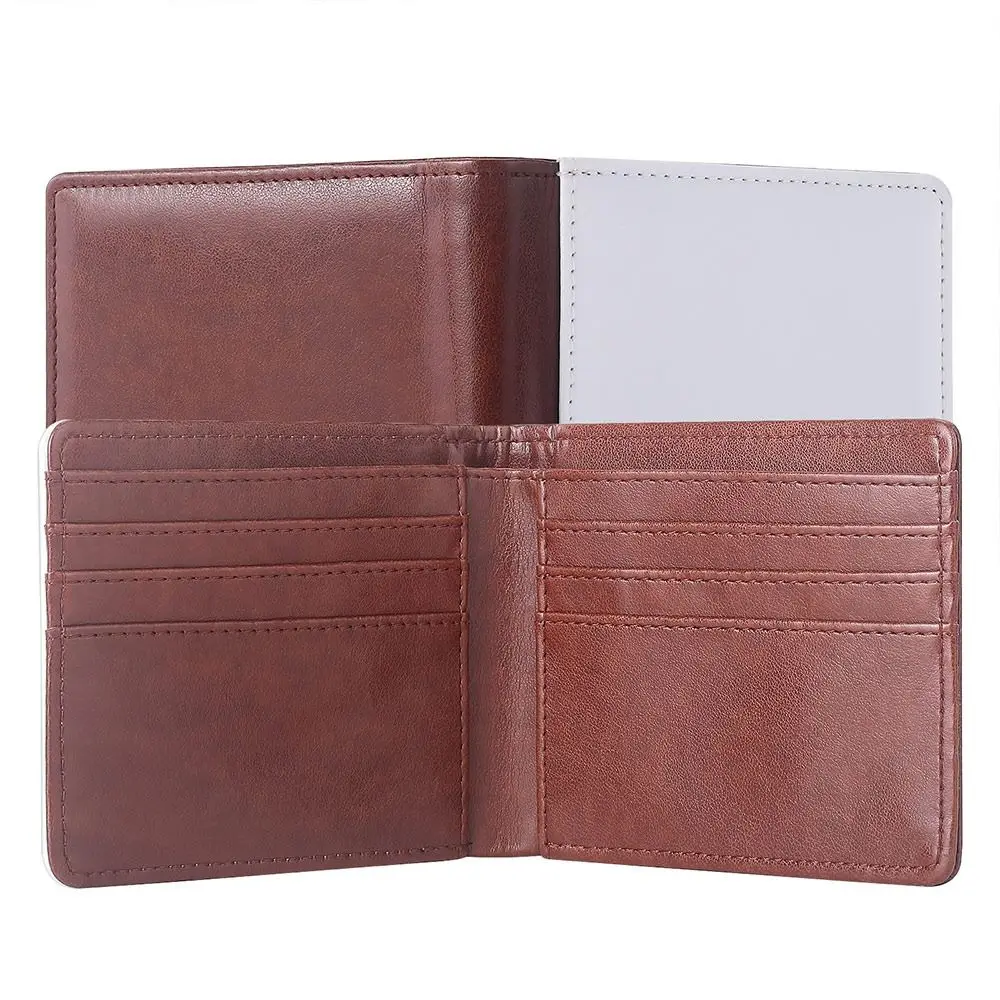 New PU Leather Sublimation Heat Transfer Wallet Large Capacity DIY Blank Purse Durable Printing Image Card Holder