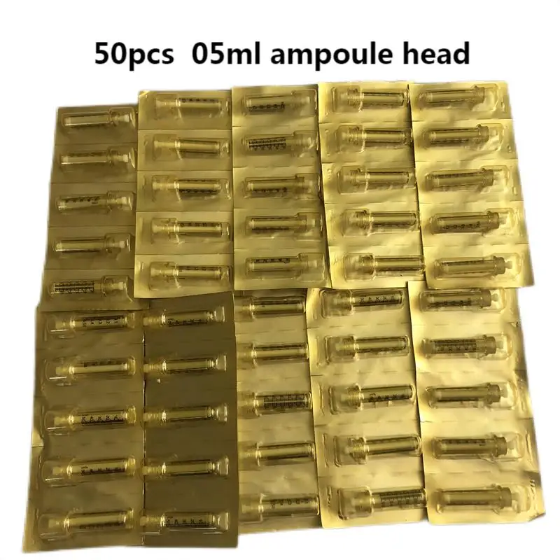 0.3/0.5ML Disposable Sterile Ampoule Head for Tattoo Tip Hyaluronic Pen High Pressure Wrinkle Removal Water Syringe