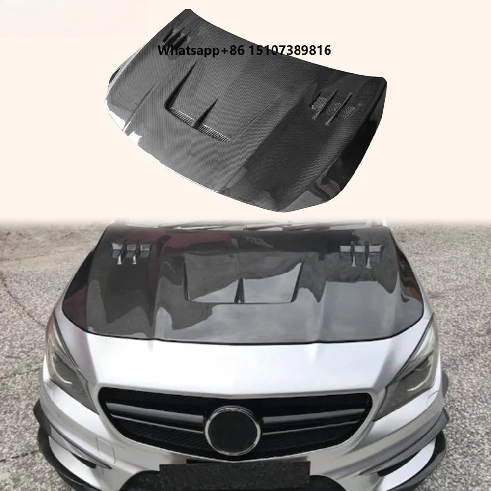 For  CLA 45 13-19 Carbon KZA Style Front Vented Cooling Hood