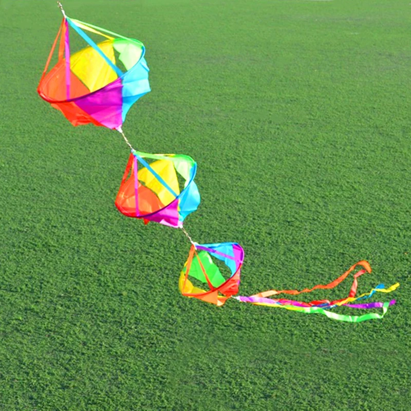 Pipas 3D, mangas de vento, caudas de pipa, para voo ao ar livre, jogo esportivo para adultos, acessórios para pipas, pipas infláveis, pingentes, pipas arco-íris de praia