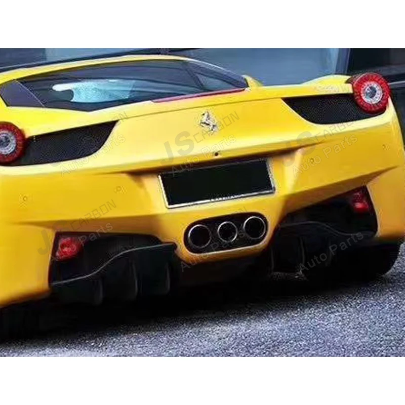 Dla Ferrari 458 z włókna węglowego tylny dyfuzor tylna rozdzielacz zderzaka dyfuzor pokrywa akcesoria samochodowe Body Kit