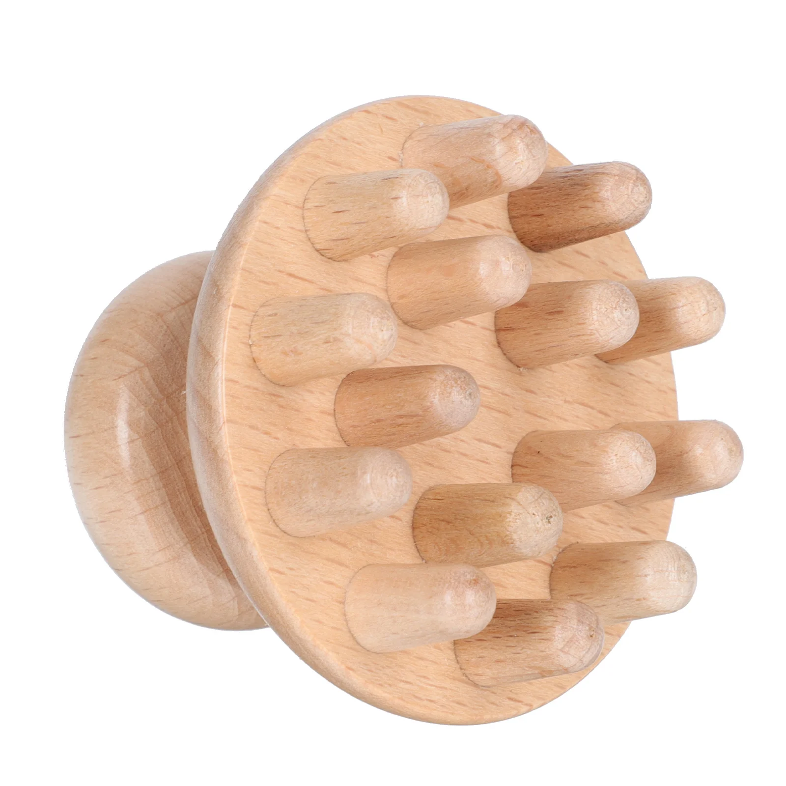

1Pcs Beech Massage Comb Smooth Surface Hand-Carved Scalp Massager Portable Head Acupuncture Massage Tool Head Massager