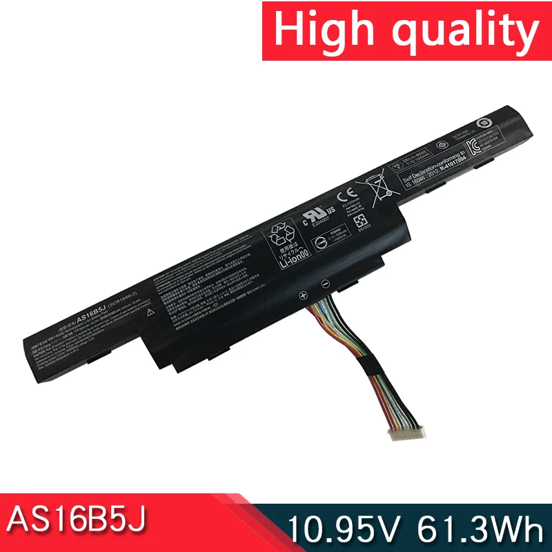 Новая батарея для ноутбука AS16B5J AS16B8J 10,95 V 61.3Wh для Acer Aspire E5-575G F15 F5-573G E5-575G-53VG 3INR19/66-2