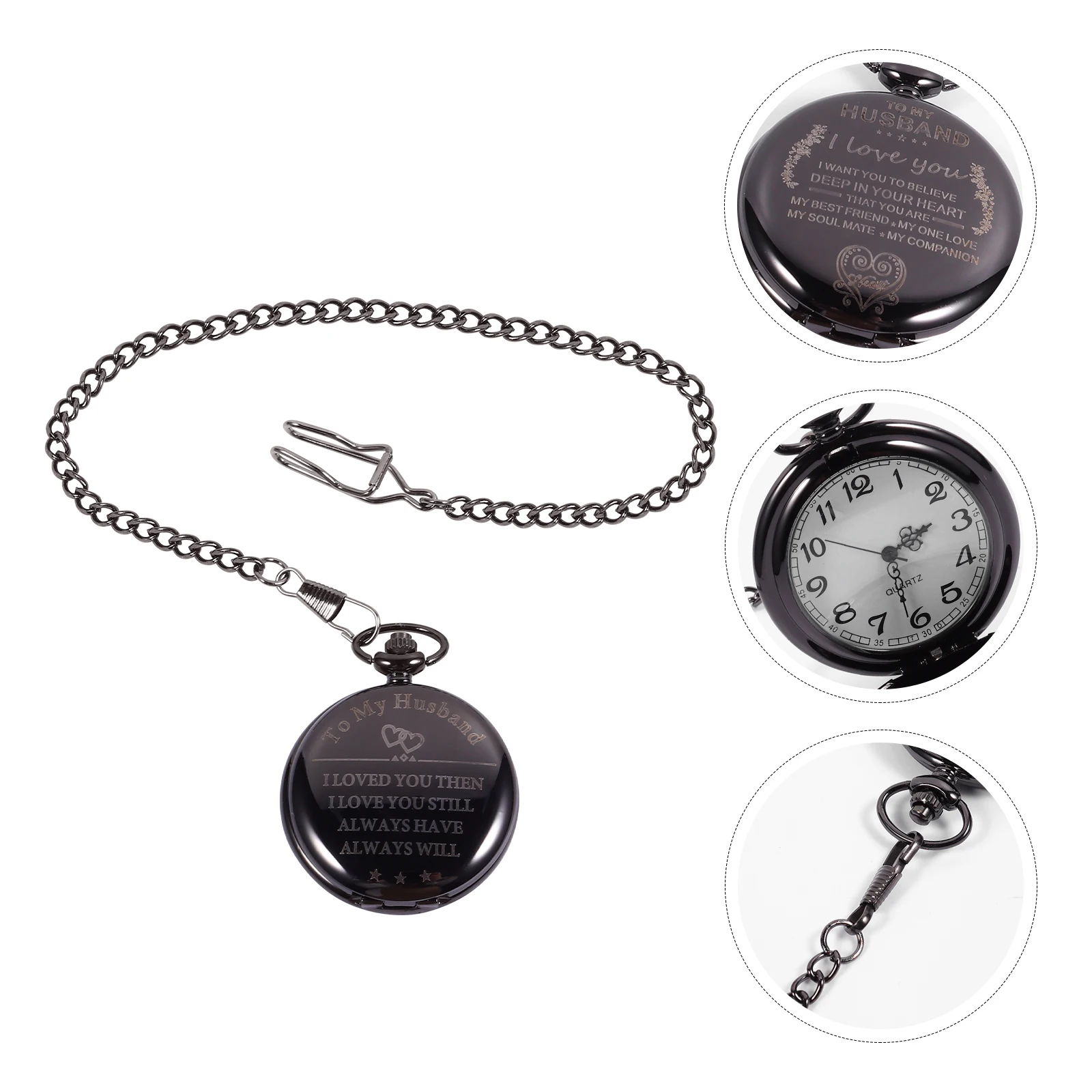 

Винтажные карманные часы с цепочкой, модные ретро-часы из сплава, кварцевый механизм, элегантные часы, подарок для мужа, жены, друга