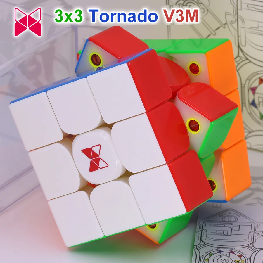 

QiYi XMD 3x3x3 Magnetic Magic Cube Tornado V3M Speed Cube 3x3 Standard Flagship Pioneer Versions Stickerless Maglev Puzzle Cubo