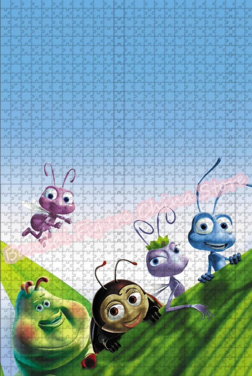 Puzzle Imprimé Dessin Animé Disney, 300/500/1000 Pièces, La Vie d'un Bug, Jeu Familial, Décompression, Jouets, Cadeaux