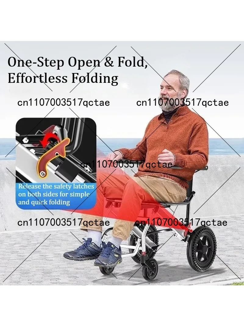 Ultra Lightweight Foldable Travel Wheelchair for Outdoor Trip Portable Airplane Approved