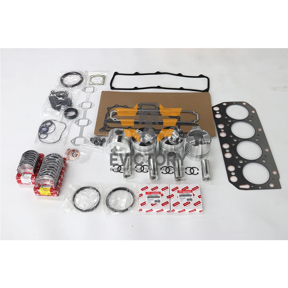 

For YANMAR 4TN100 4TN100E 4TN100L overhaul kit piston ring gasket bearing valve