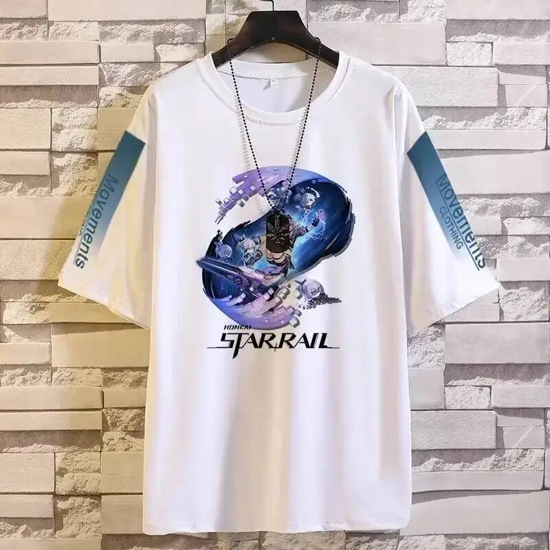 Juego de anime Honkai: Star Rail Cos Sier Wolf Jinliu Clara Herta Yanqing Seele, etc. Camiseta casual de manga corta con cuello redondo