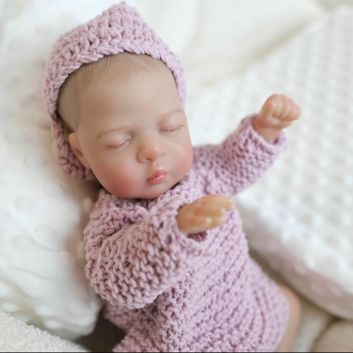 10 inch Adorable Reborn Baby Luna: Just Like a New Infant in Purple sweater! Soft-Skin, Veins Show. Great Toy & Buddy for Kids.