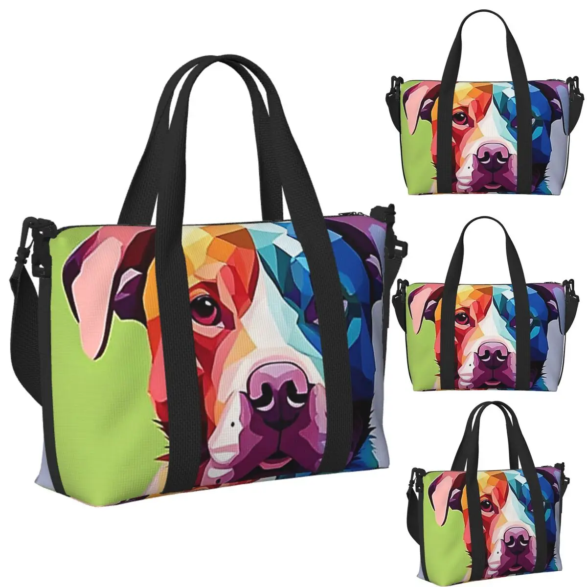 

Пляжная дорожная сумка Pitbull на заказ, большая вместительная сумка-тоут для тренажерного зала, йоги, женская дорожная сумка для покупок, дорожная сумка на плечо