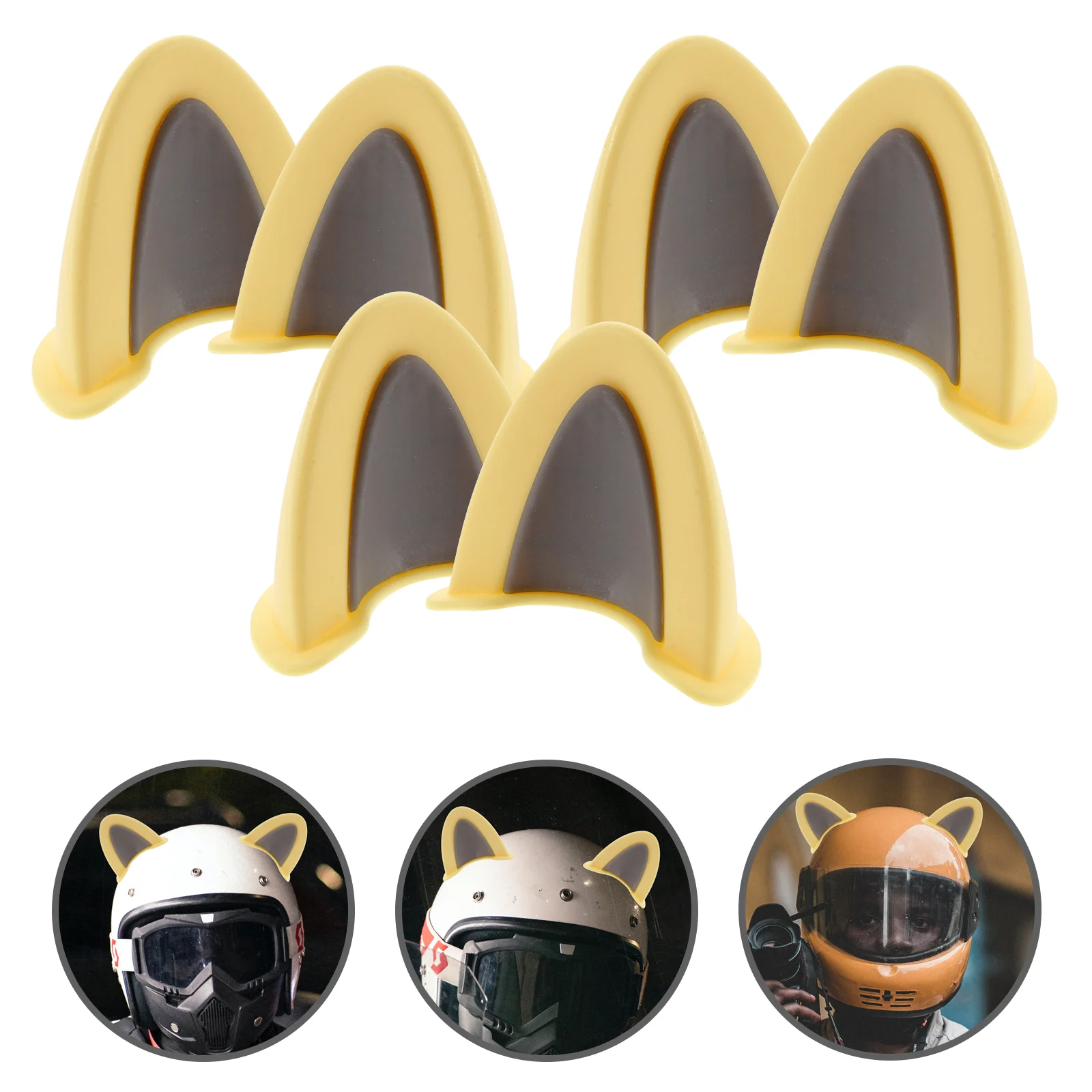 3 Pairs Creative Personality Decorative Cat Ears Motorcycle Accessories Motorbike Animal Abs Accessory Man