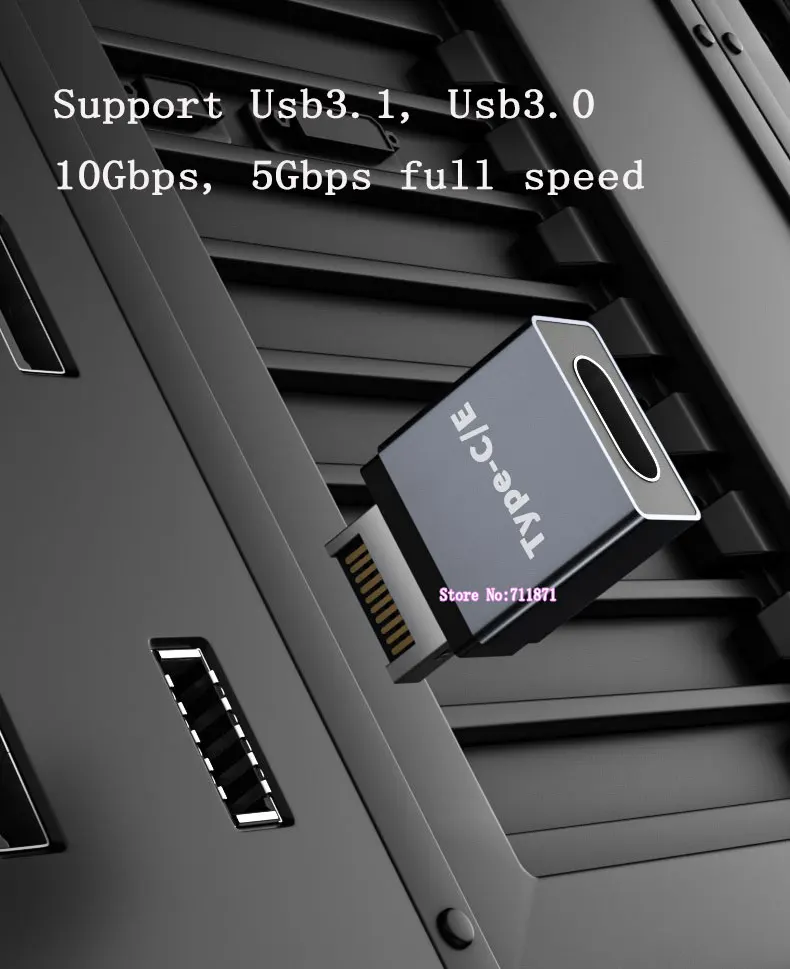 Mâle femelle Usb3.0 type-c Type E adaptateur connecteur type-e vers Usb C 3.0 connecteur de charge de données adaptateur Type C E prise jack Usb