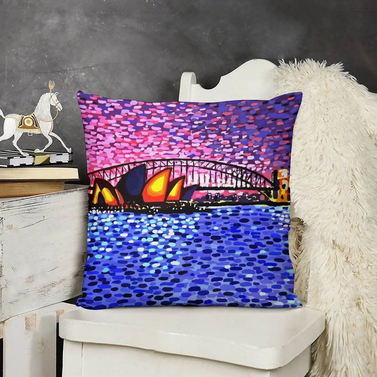 

Sydney Harbour Throw Pillow Cushions Home Decor Sofa Cushion Cover pillow