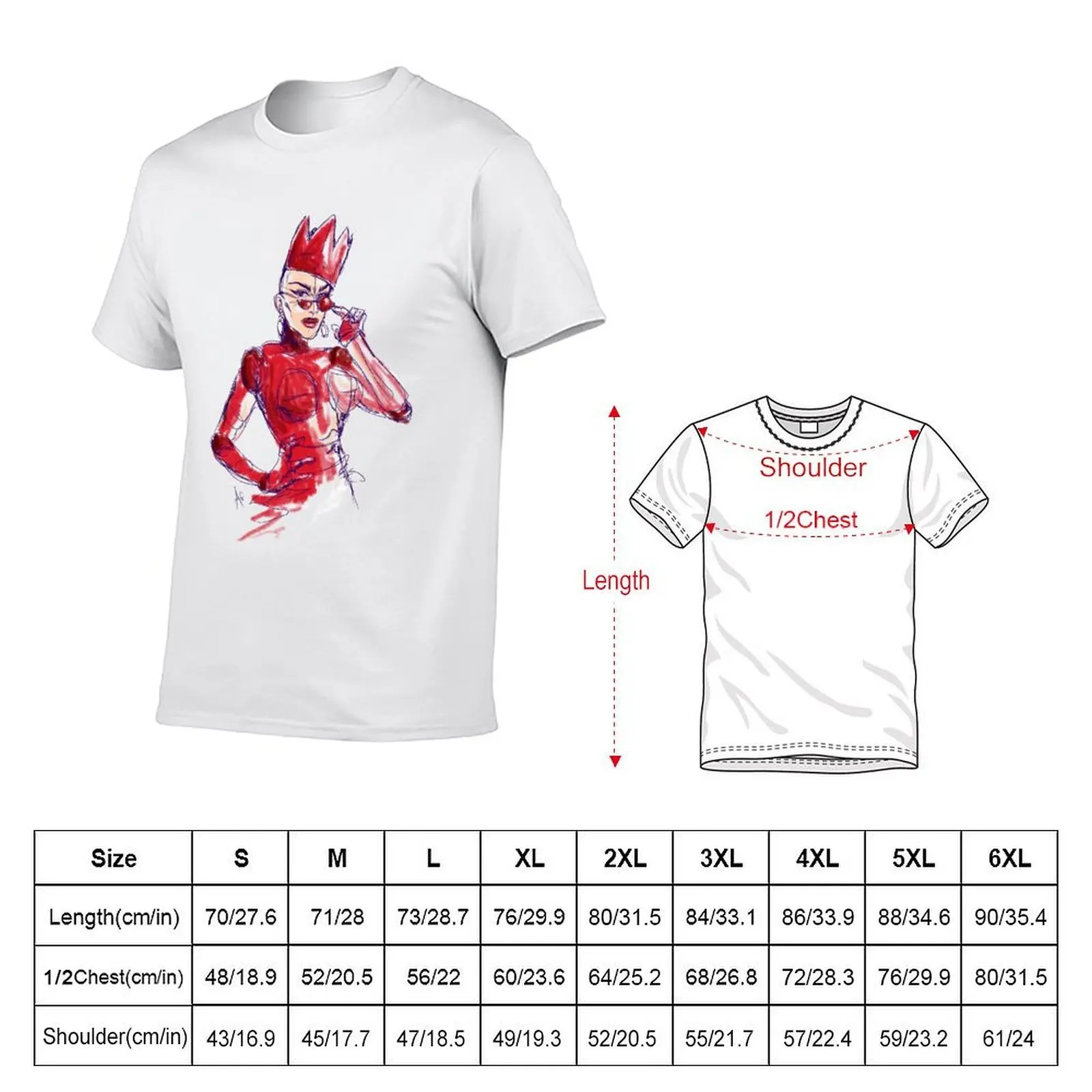Sasha Velour T-Shirt man graphic t shirt cotton tshirt 100% man t shirts cotton T-shirt