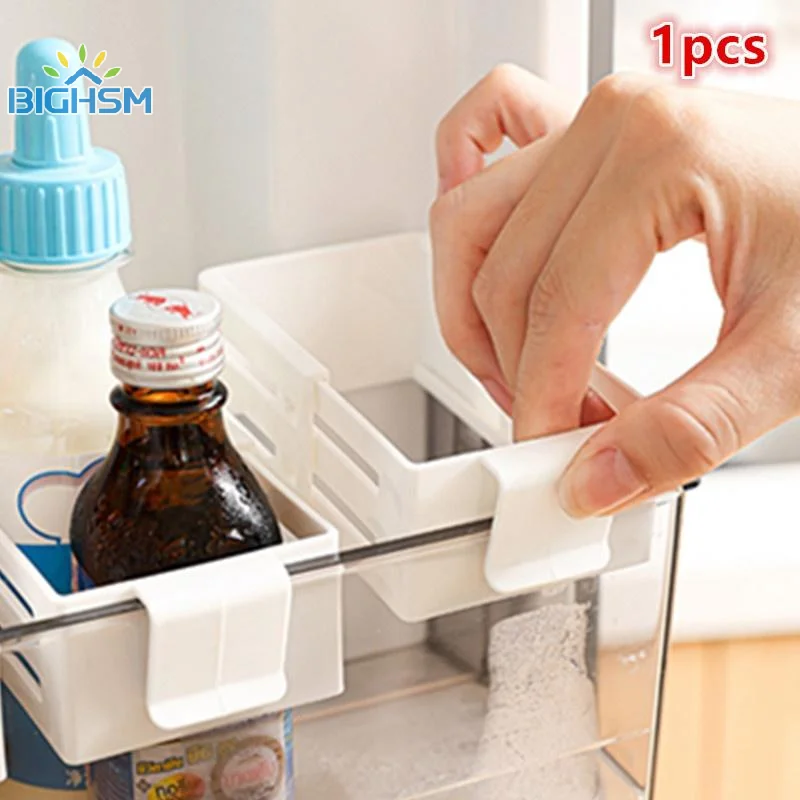 Multifunctional Refrigerator Side Door Retractable Rtorage Box Partition Plate Sorting Storage Classification Grid Clip