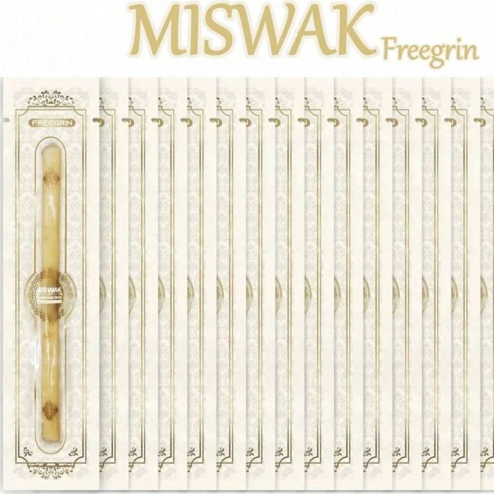 FREEGRIN 16er-Pack Natürliche Miswak-Stäbchen-Set mit Schneidwerkzeug, Tragbare Siwak Traditionelle Zahnbürste, Kaustäbchen für Zahnpflege, Bestseller – Detail 6