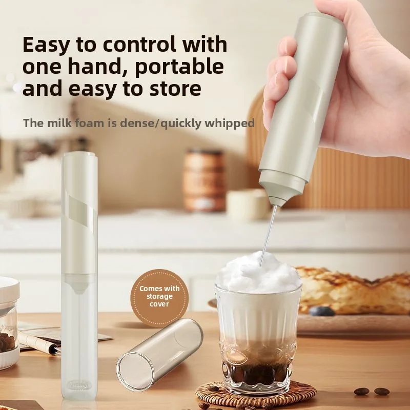 Mini Foam Machine, Milk Coffee Mixer, AA Size Battery, One Button Start, Foam Machine, Mixer, Electric Mixer, Egg Beater