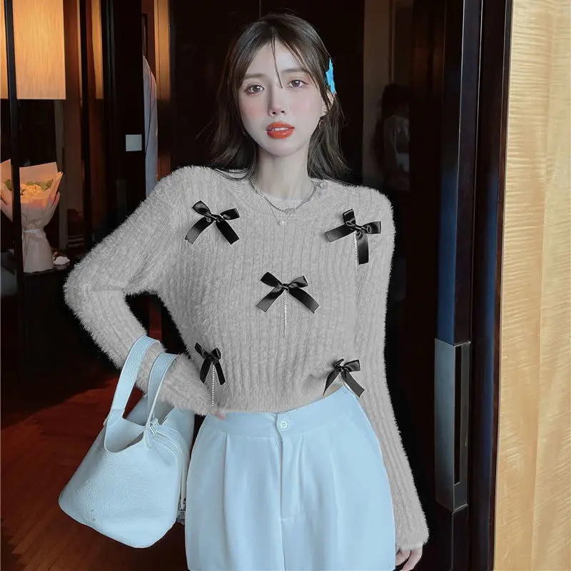 Pullovers Women Sweet Fashion Autumn Leisure All-match Knitting Stylish Girlish Tender Korean Style Daily Ladies Students Basic