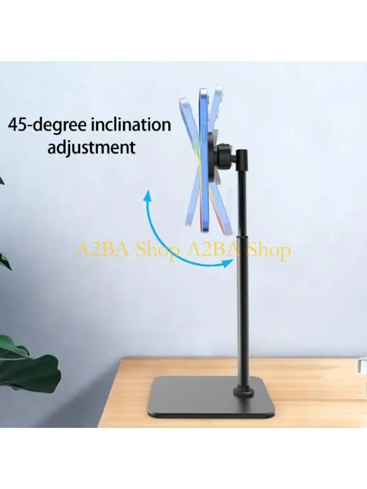 A2BA Flexible Phone Mount For Tabletop Use Offers Adjustable Height And Full Rotating Universal Fit Most Smartphones