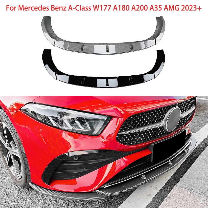 

Для Mercedes Benz A-Class W177 A180 A200 A35 AMG 2023 + передний бампер, передняя губа, внешняя модификация, спойлер, защитное украшение