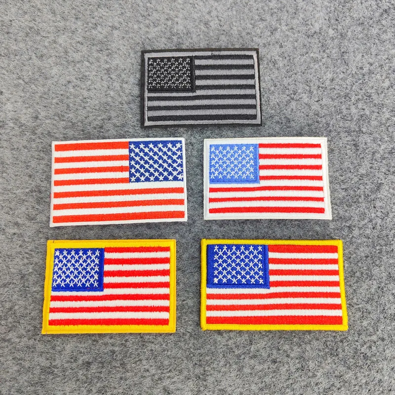 US Flag Embroidery Patch, DIY Ironing, Sewing Fabric, Clothing, Luggage, Shoes and Hats Accessories