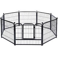 8-Panel Safe Gate Lock Cheap Outdoor Large Folding Retractable Metal Pet Dog Playpen Fence