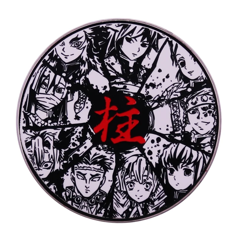 Demon Slayer Anime Enamel Brooch, Cartoon Accessory