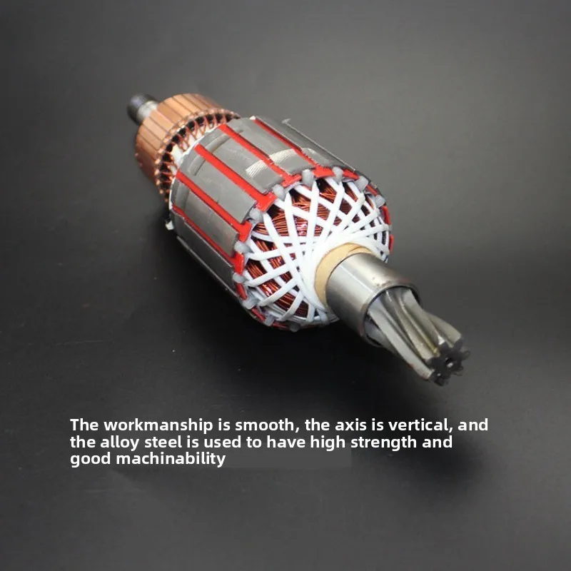 7 Teeth Electric Hammer Rotor 213mm Armature Motor Replacement for ZIG-DS-95 Demolition Hammer