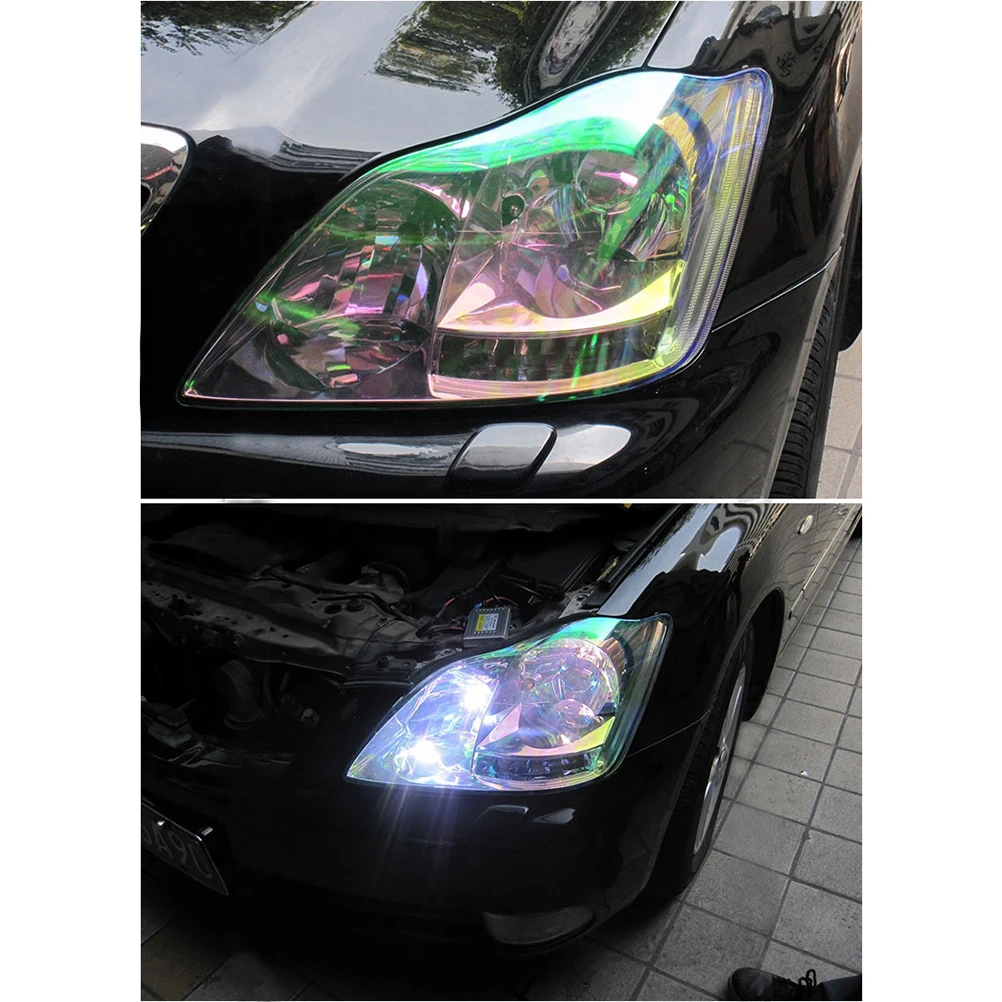 

Self-adhesive Clear Car Van Headlights Tail Lights Fog Lights Tint Vinyl Film 30*300CM (Transparent)