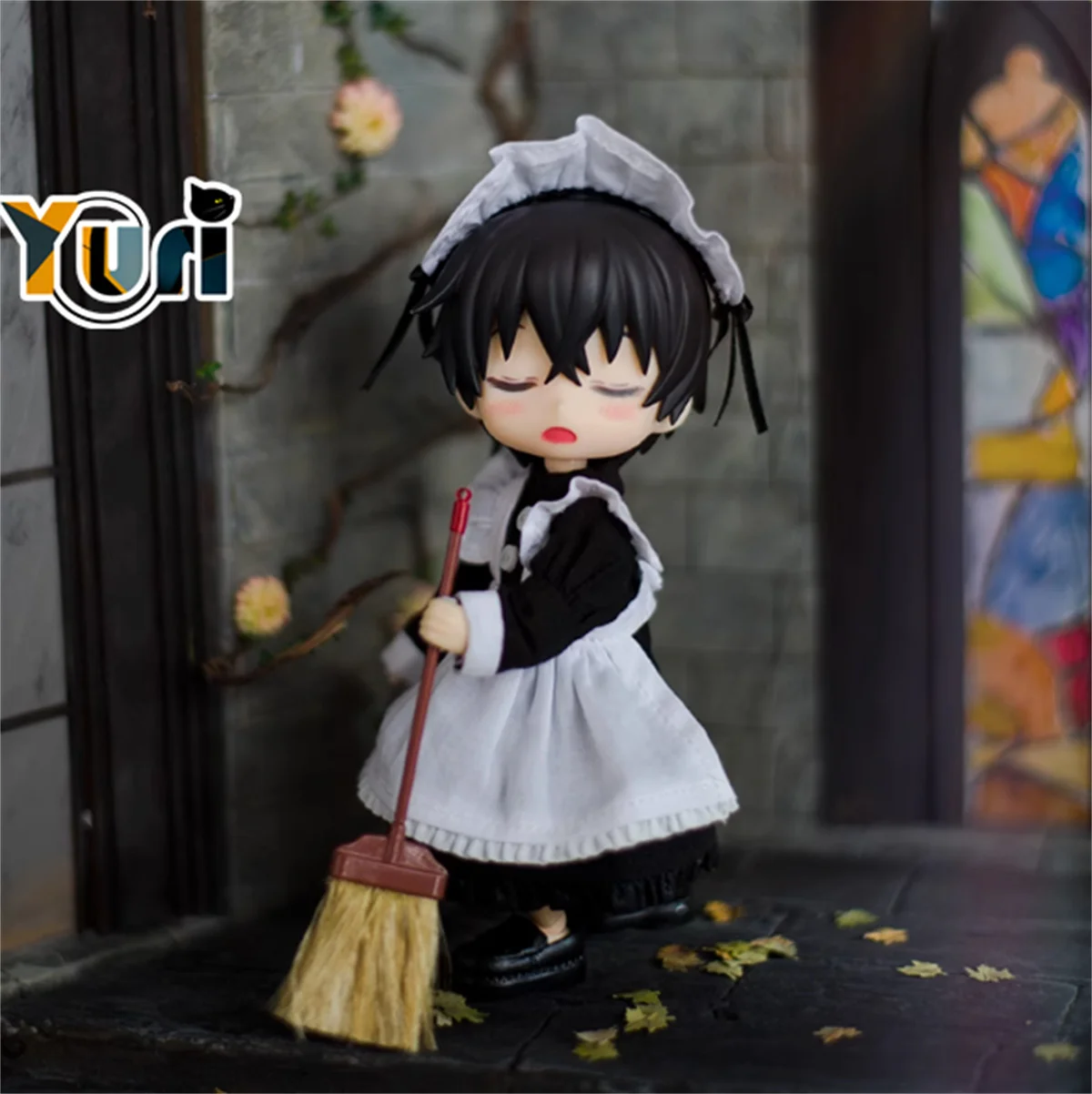 Anime Valet Skirt Cosplay Costume OB11 1/12 BJD Boy Dress Clothes Lovely Funny Servant Maid Clothing Handmade Gift