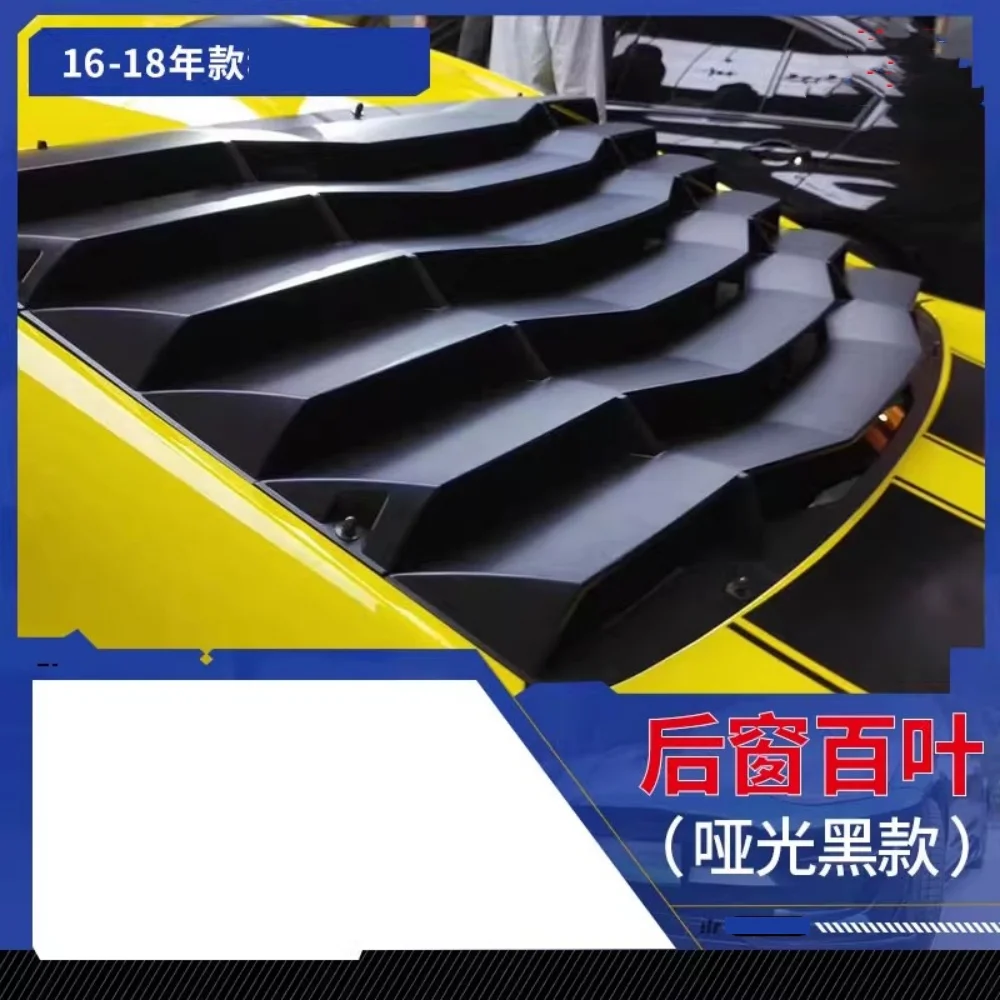 

for Chevrolet camaro 6th Matte piano black rear Louver car window blind surround