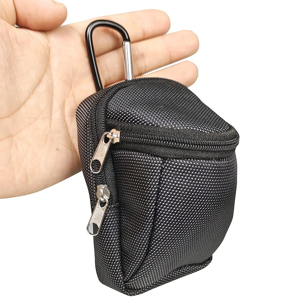 Bolsillo de almacenamiento, riñonera pequeña de Golf, colgante de cintura con llavero, bolsa para pelotas de Golf, bolsa de Golf portátil negra, soporte para pelotas para hombres y mujeres