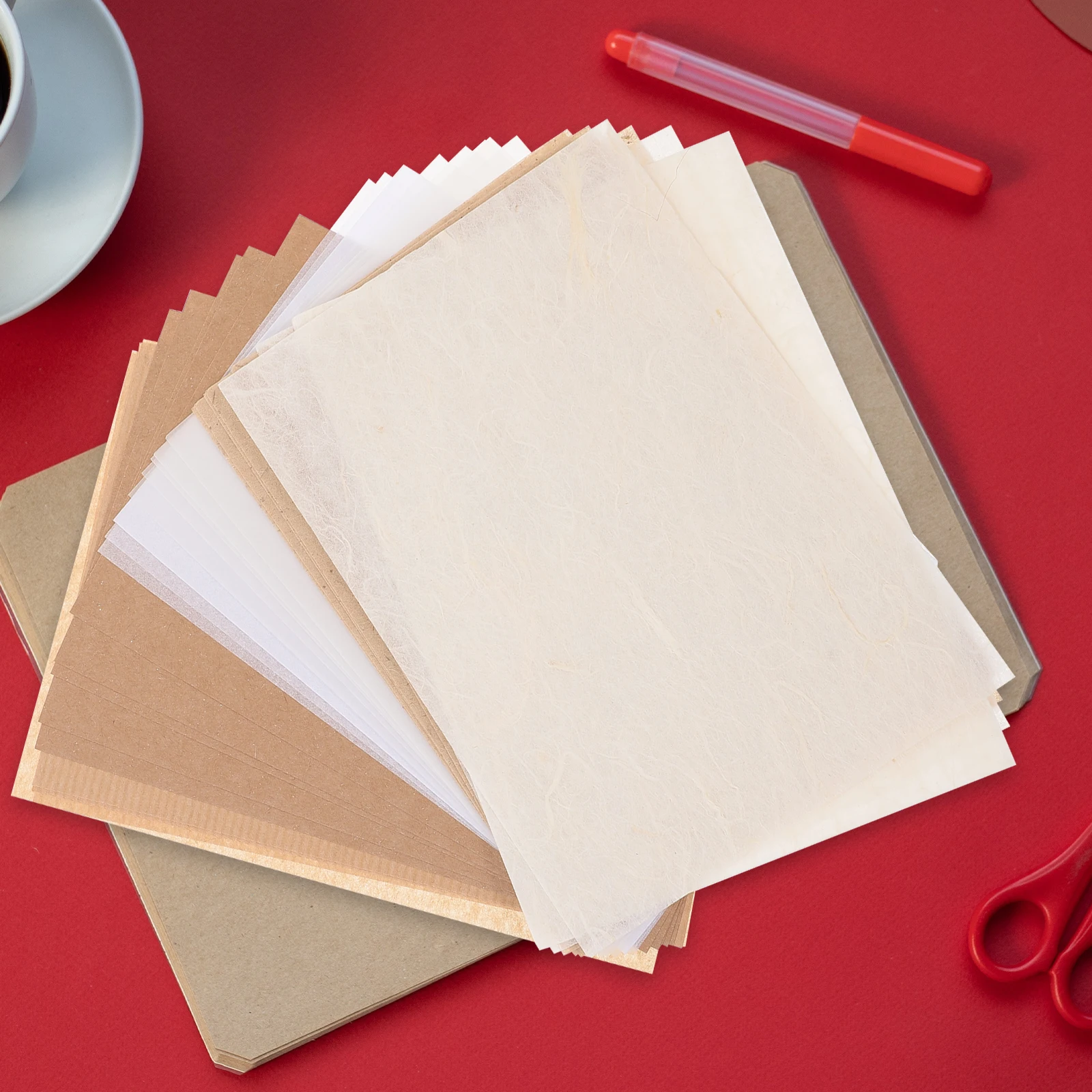 

30 Sheets Texture Paper H made Scrapbook DIY Retro Craft Journal Decorative Material for Diary Art Background Creative