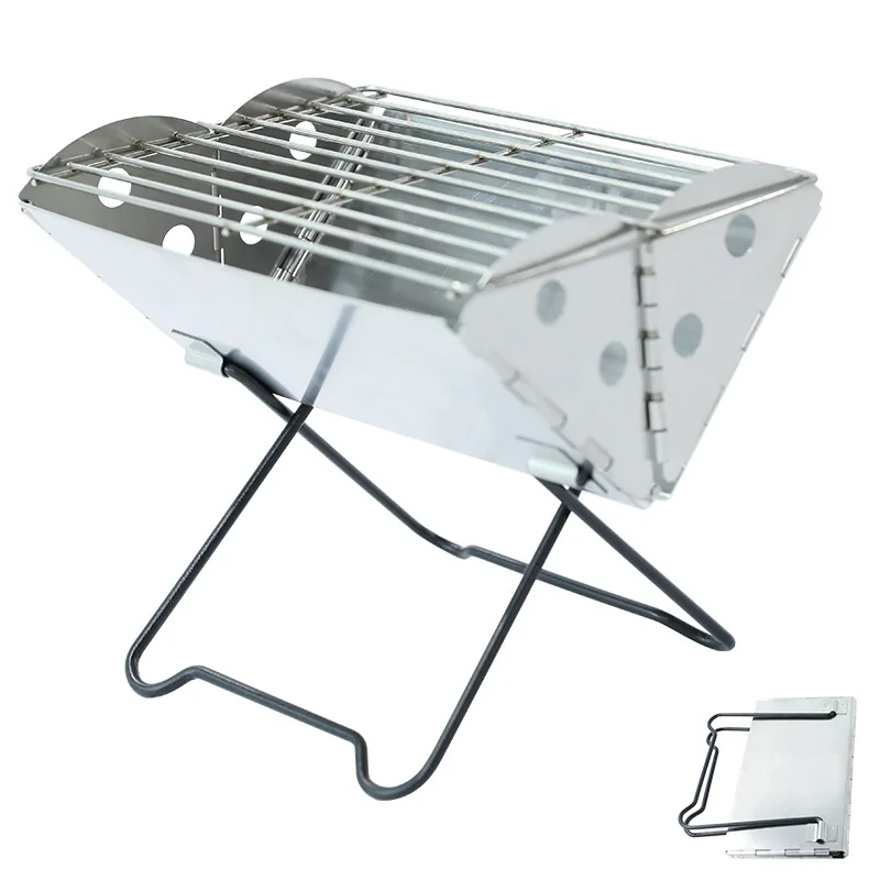 Outdoor Camping Windproof Wood Stoves Collapsible Grills Furnace Portable Picnic Stoves Cooking Firewood Burner Barbecue Grill