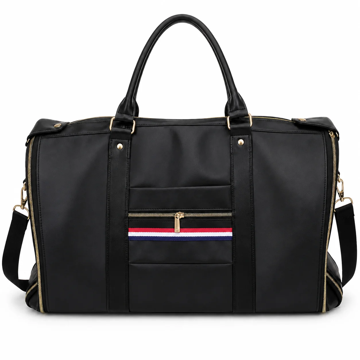 Premium Black Garment Duffel Bag Travel Luggage Business Weekender Foldable Suit Carrier with Shoe Bag