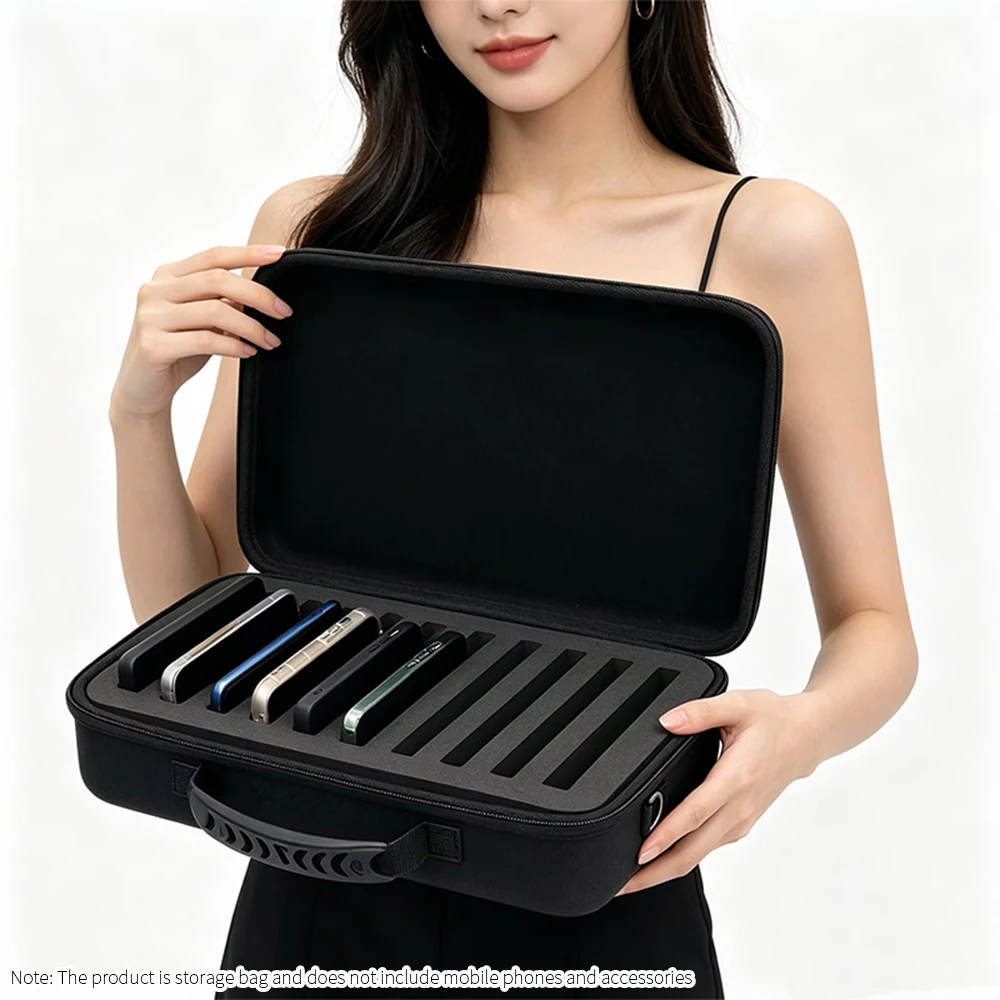 Hard EVA Case for iPhone HUAWEI XIAOMI SAMSUNG Mobile Phone Storage Bag Multiple Cell Phone Portable Travel Carrying Box