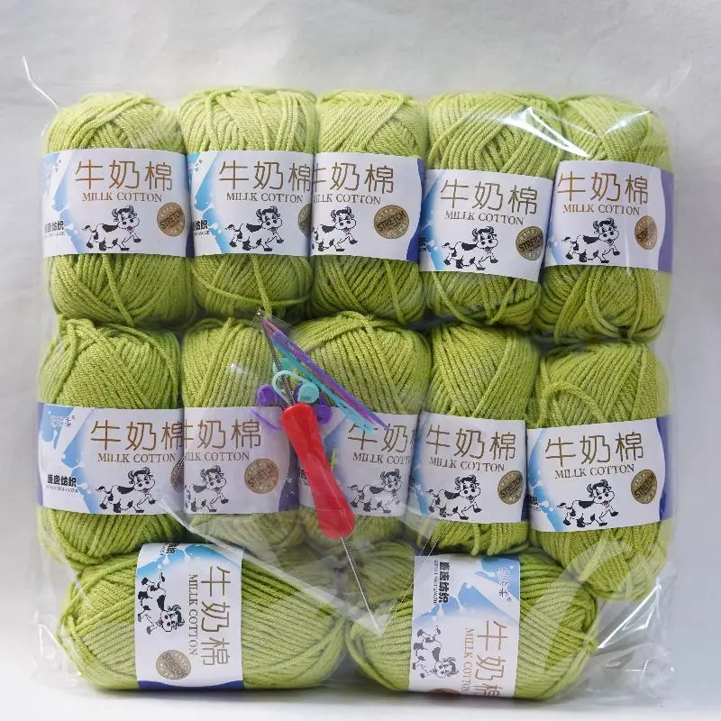 12 Stücke 5 Stränge Buntes Garn Milch Baumwollgarn Kombination Häkeln Strickgarn Für Handgemachte DIY Handwerk Pullover Schal Stricken