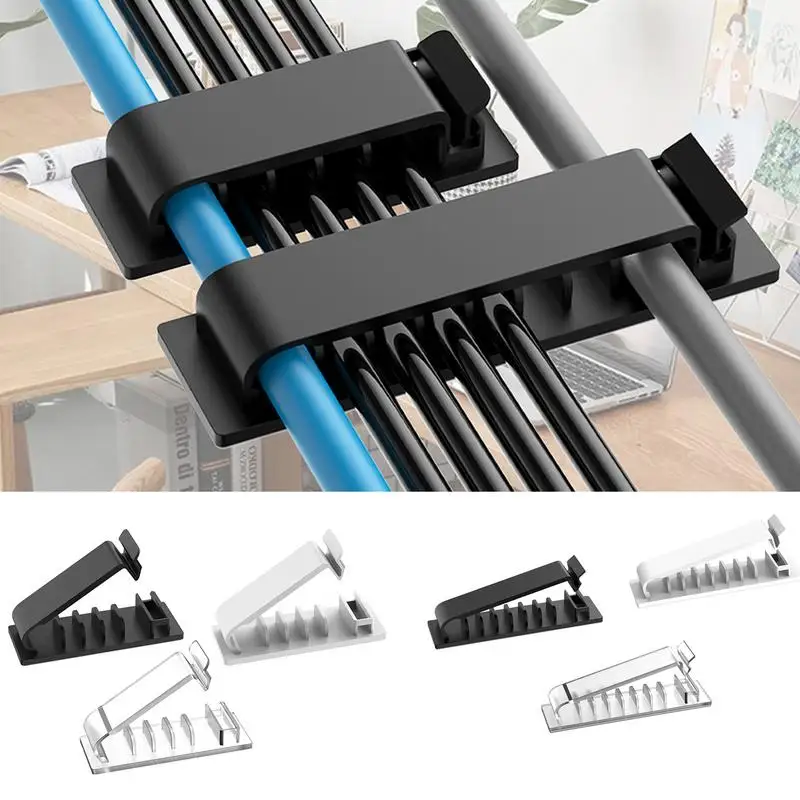 Cable Holder Clips Cable Management Clips No Mess Wire Cord Holder Self Adhesive Cable Clips for Desk Home Office Cord Organizer