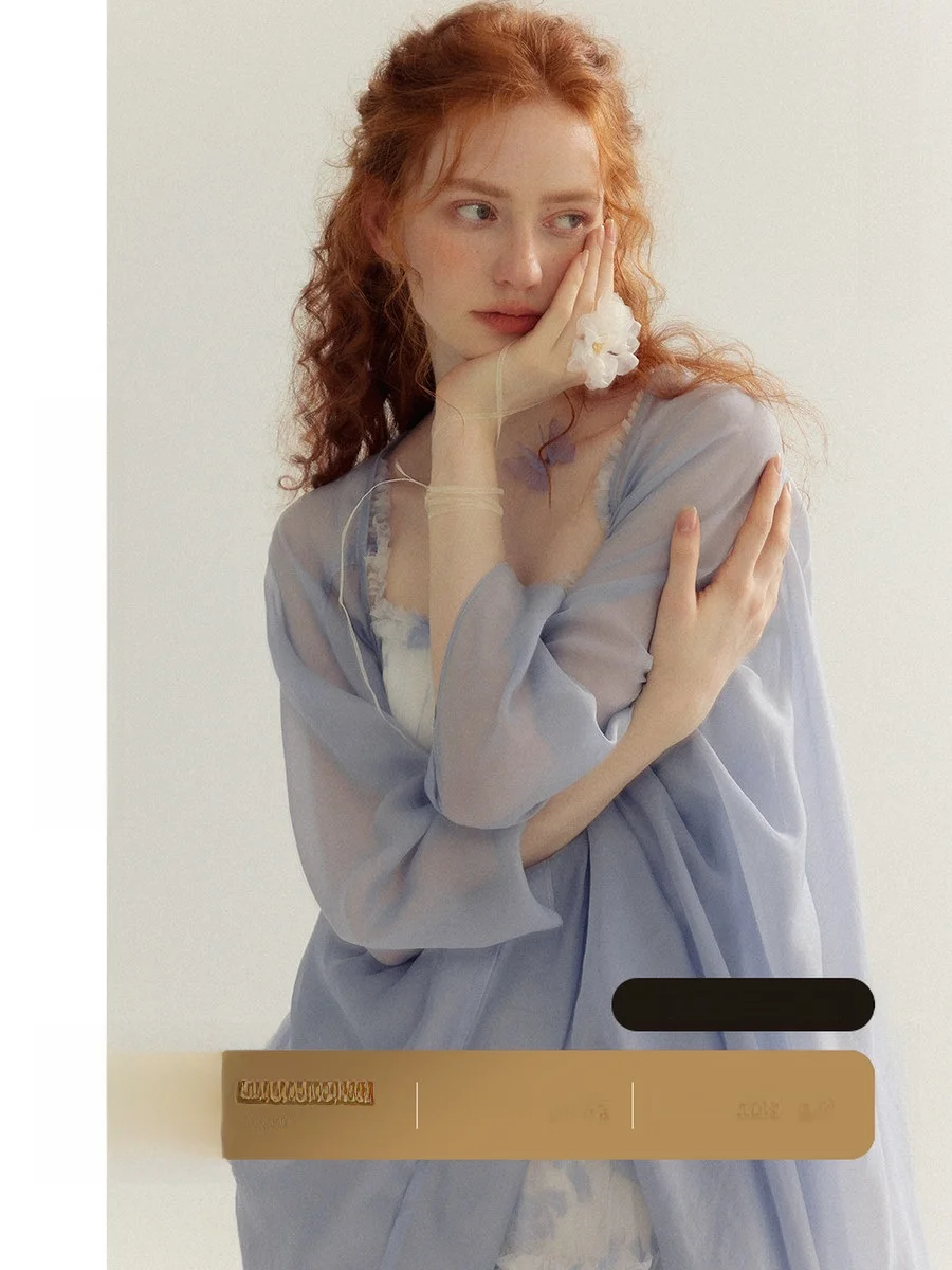 

С тех пор шифоновое прикрытие средней длины Dr, женская летняя новая верхняя одежда Long Sve Batwing Sve Color