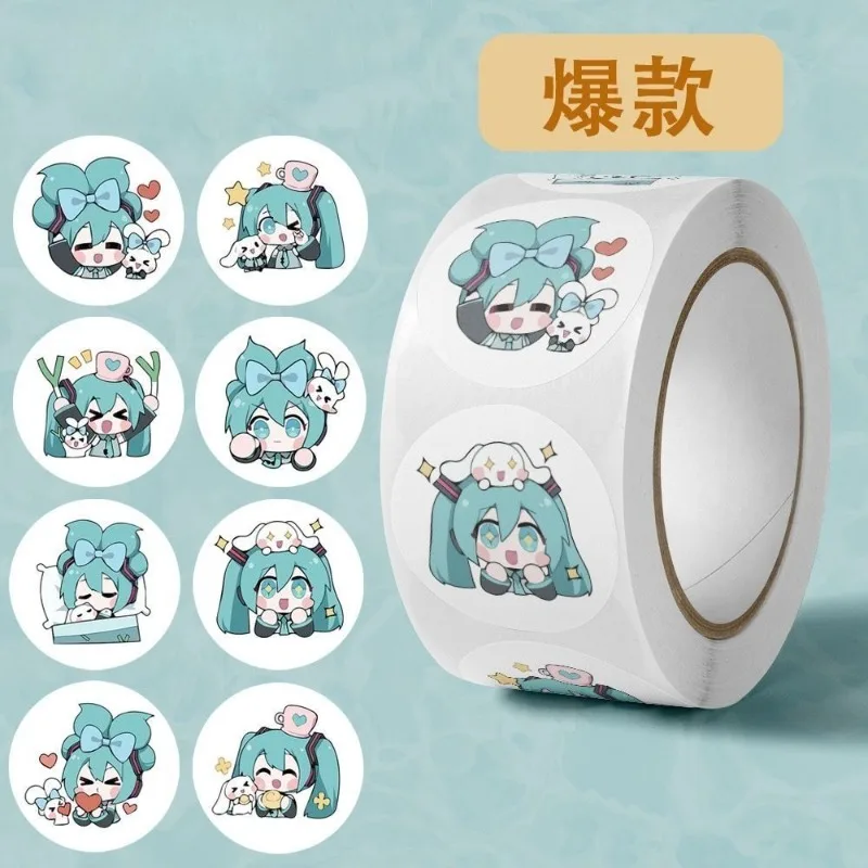 Ins Aesthetic Cute Hatsune Miku Stickers, Cartoon Decorative Sealing Stickers for Journal, Water Bottle, Luggage and Desktop view 2