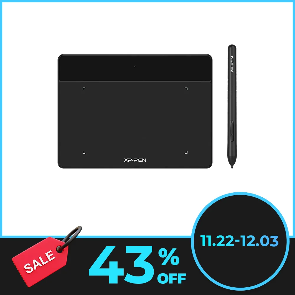 XPPen Deco Fun XS Graphic Tablet 8192 levels Tilt Digital Drawing Tablet 266RPS Support Android Mac Linux Windows Chrome