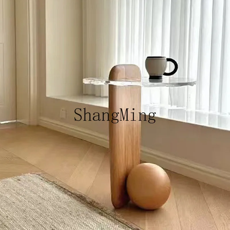 

SM water corrugated glass floor-to-ceiling table, coffee table, living room, bedroom storage, atmospheric floor-to-ceiling table