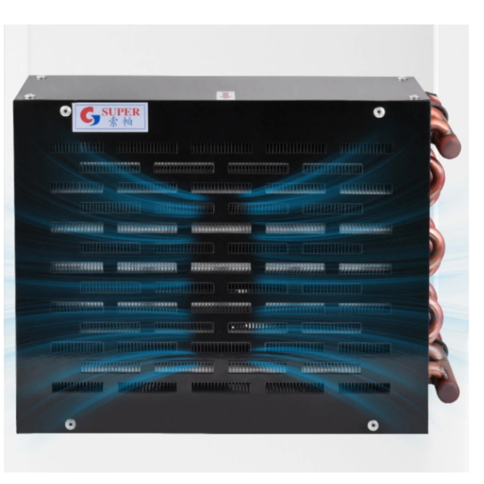 Hydraulic Oil Air Cooler with Fan Compact Hydraulic Oil Cooler Low Noise Metal for Technicians, Workshops, Machine Rooms