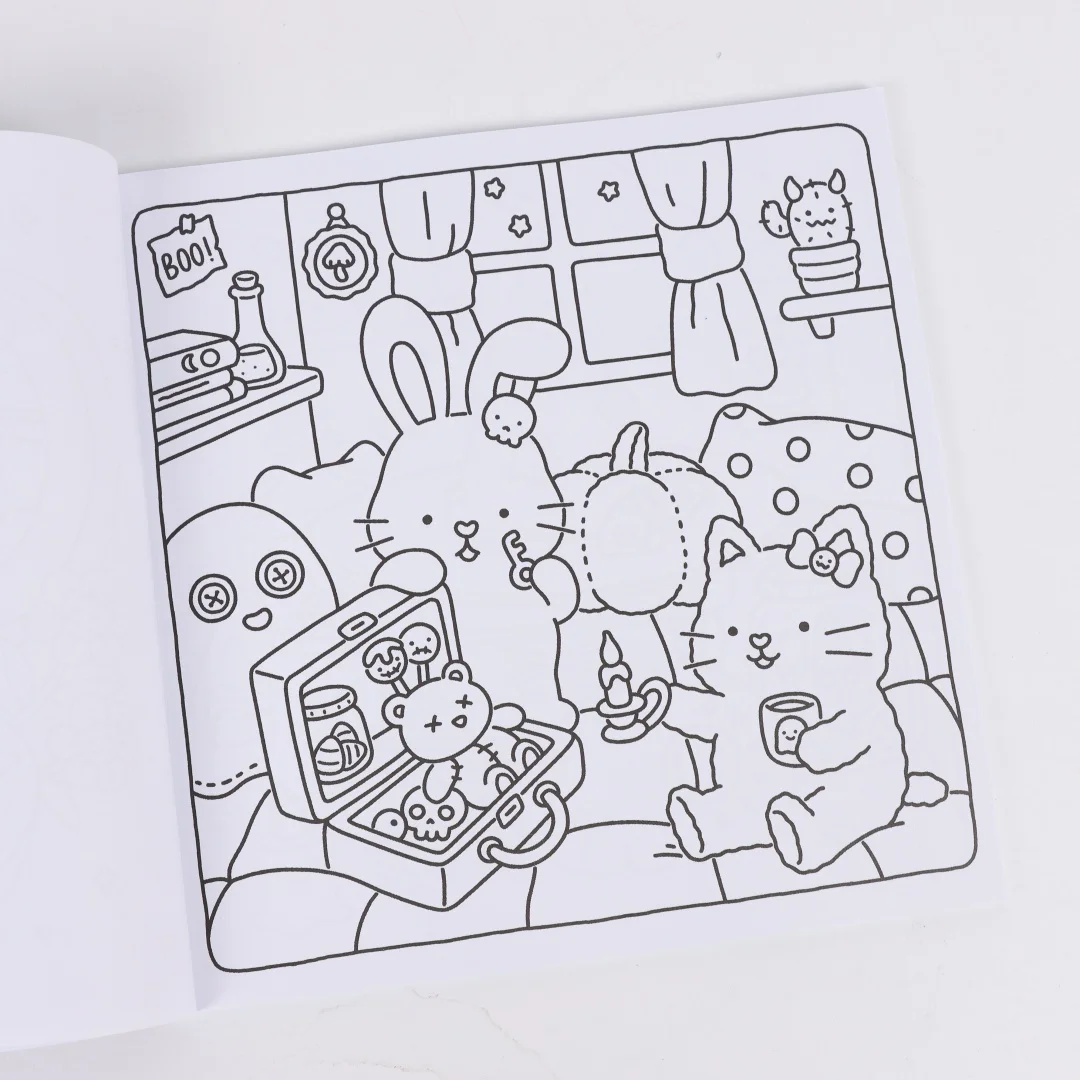 Spooky Fuzzy: كتاب تلوين لطيف ومخيف للبالغين والمراهقين للاسترخاء