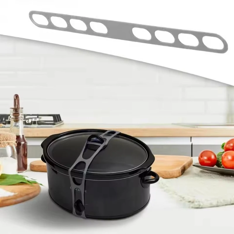

Pot Lid Strap 54cm Reusable High Quality Universal Durable Elastic Binding Lunch Box Lid Retaining Strap Convenient