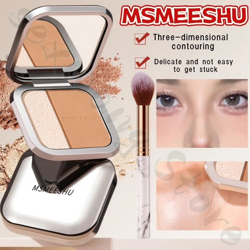 

MSMEESHU light and shadow two-color contouring palette eye shadow contouring two-in-one three-dimensional contour matte powder